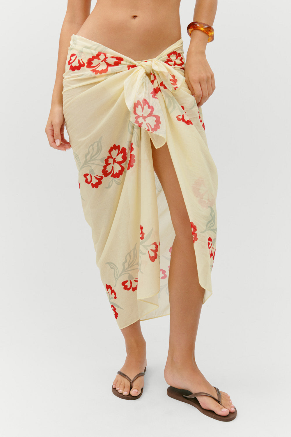 Alessia Cotton Sarong - Hibiscus Beach | Frankies Bikinis