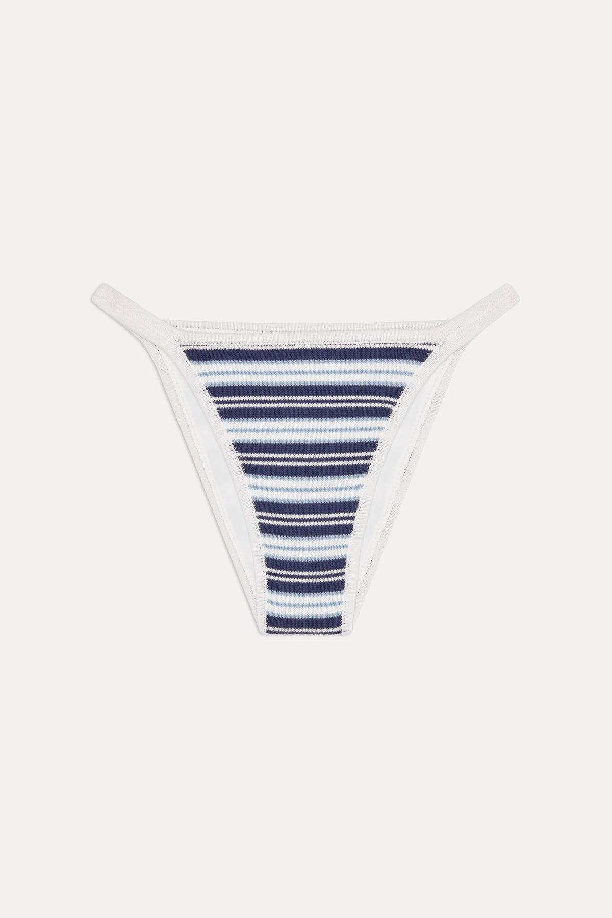 x JENNIE Tide Knit Bikini Bottom - Arctic Stripe | Frankies Bikinis