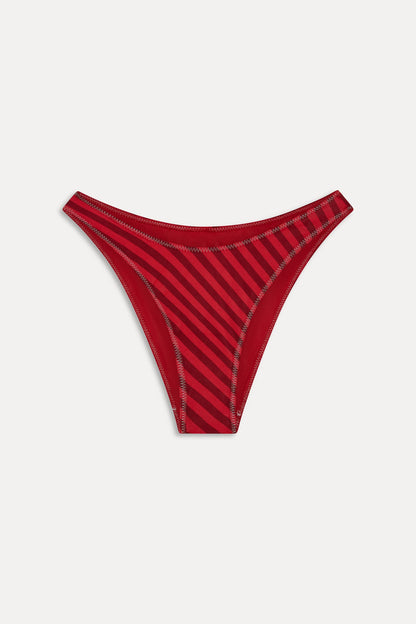 x JENNIE Dove Satin Bikini Bottom - Spring Stripe | Frankies Bikinis