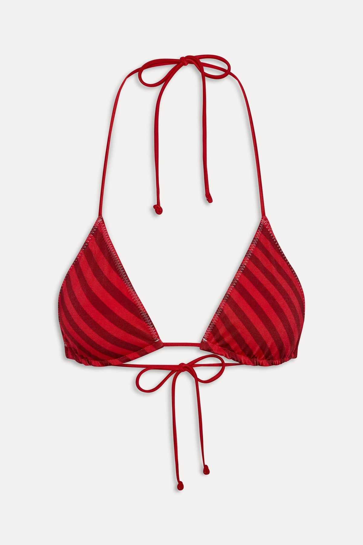 x JENNIE Nick Satin Bikini Top - Spring Stripe | Frankies Bikinis