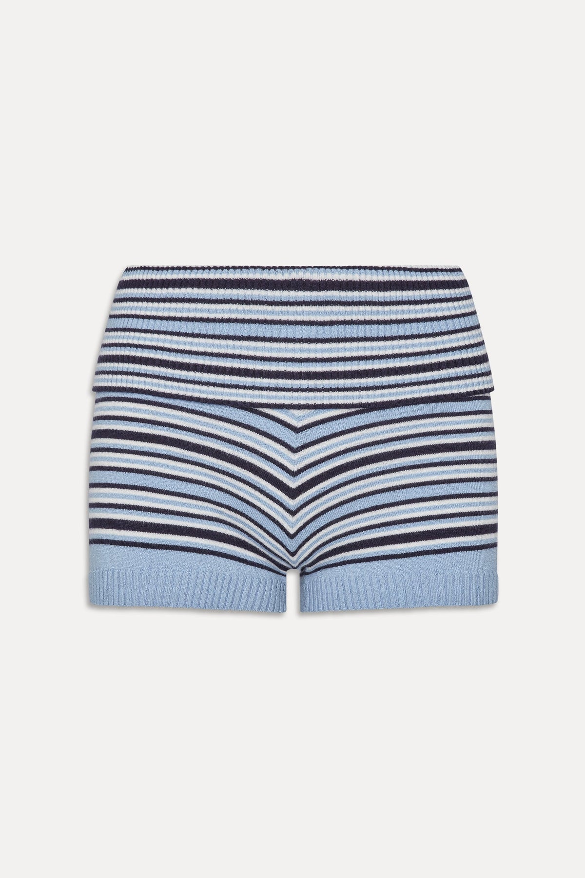 Estelle Knit Booty Shorts - Blueberry Stripe | Frankies Bikinis