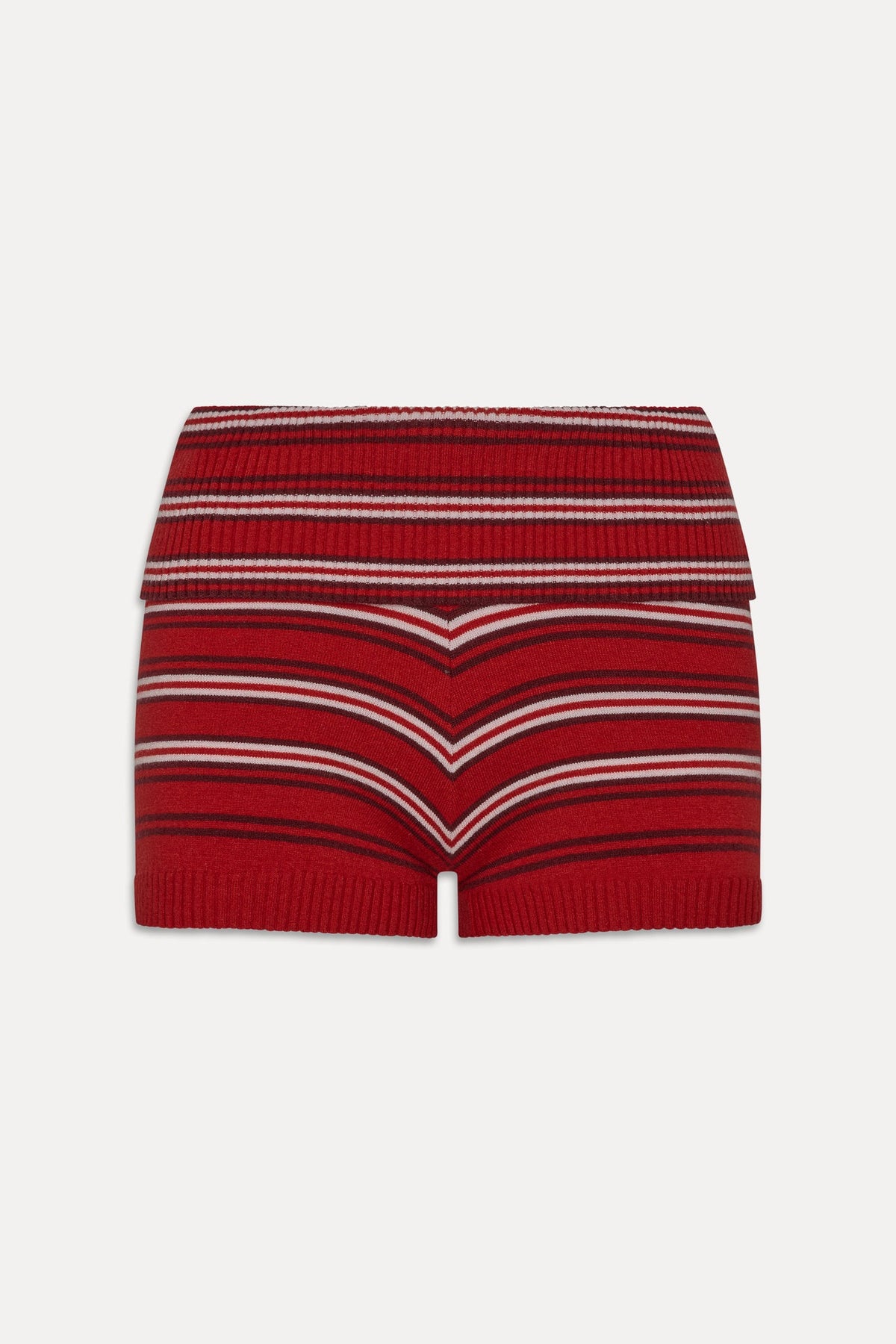 Estelle Knit Booty Shorts - Strawberry Stripe | Frankies Bikinis