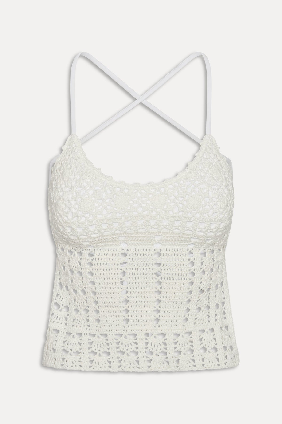 x JENNIE Nari Crochet Tankini - Ivory Crochet | Frankies Bikinis