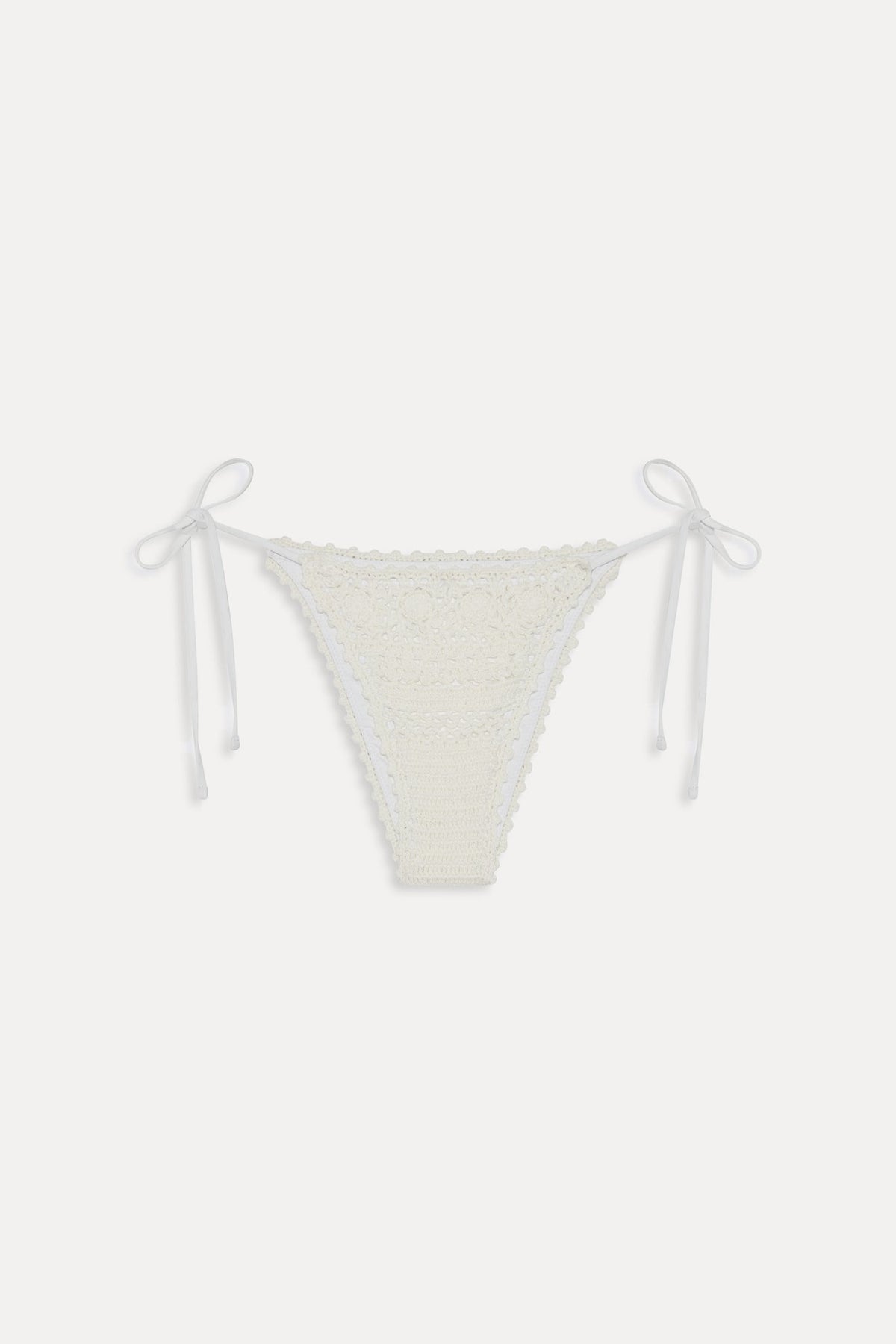 x JENNIE Mackenzie Crochet Bikini Bottom - Ivory Crochet | Frankies Bikinis