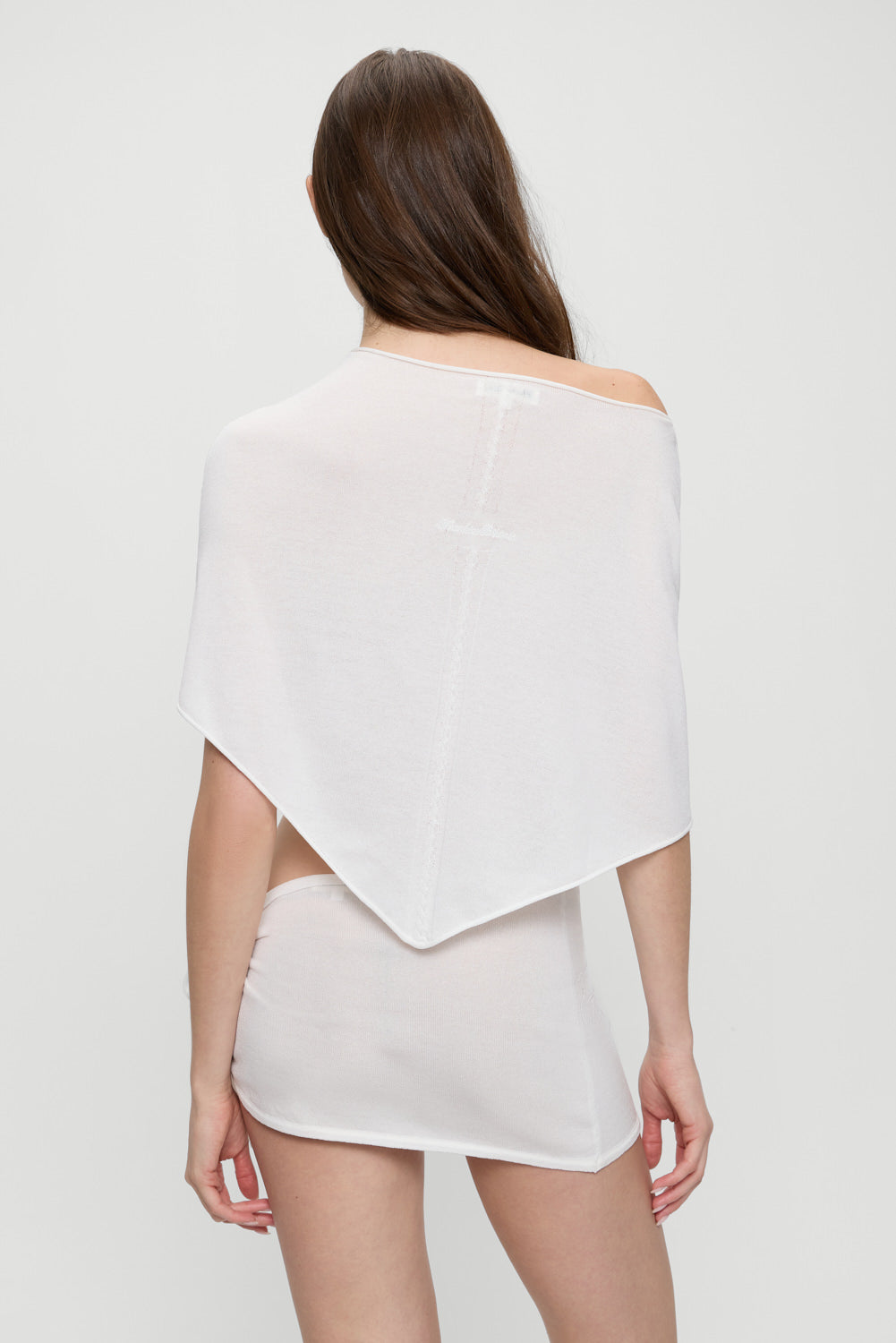 Atlas Knit Mini Skirt - White Hibiscus | Frankies Bikinis