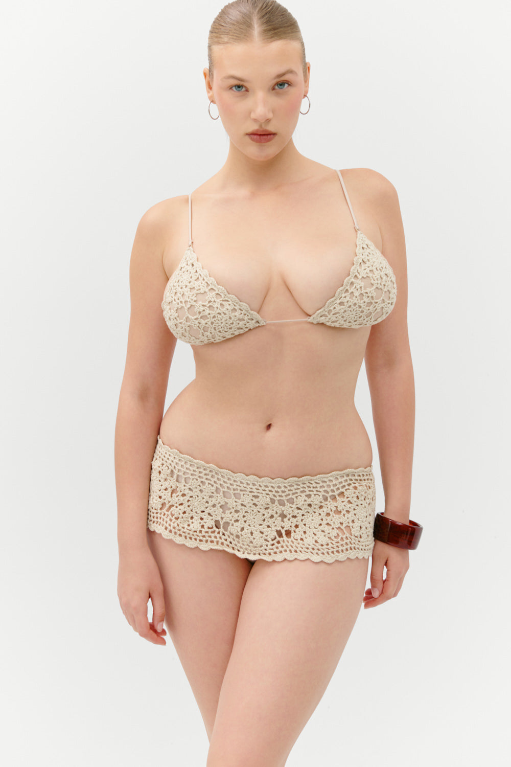 Elena Crochet Shine Bikini Top - Birthday Suit | Frankies Bikinis