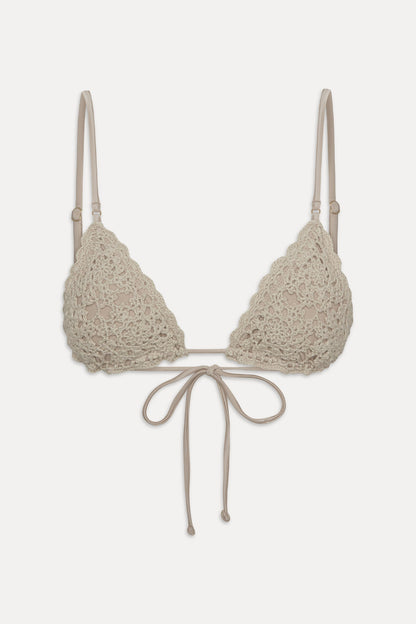 Elena Crochet Shine Bikini Top - Birthday Suit | Frankies Bikinis