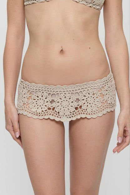Shelly Crochet Shine Swim Skirt - Birthday Suit | Frankies Bikinis