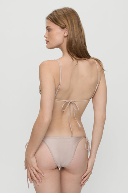 Mackenzie Satin Cheeky Bikini Bottom - Birthday Suit | Frankies Bikinis