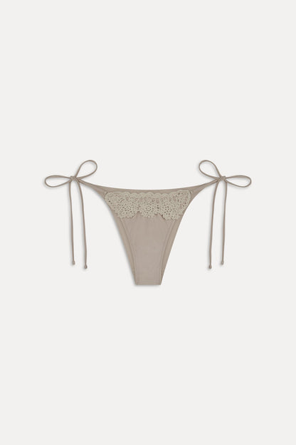 Mackenzie Satin Cheeky Bikini Bottom - Birthday Suit | Frankies Bikinis