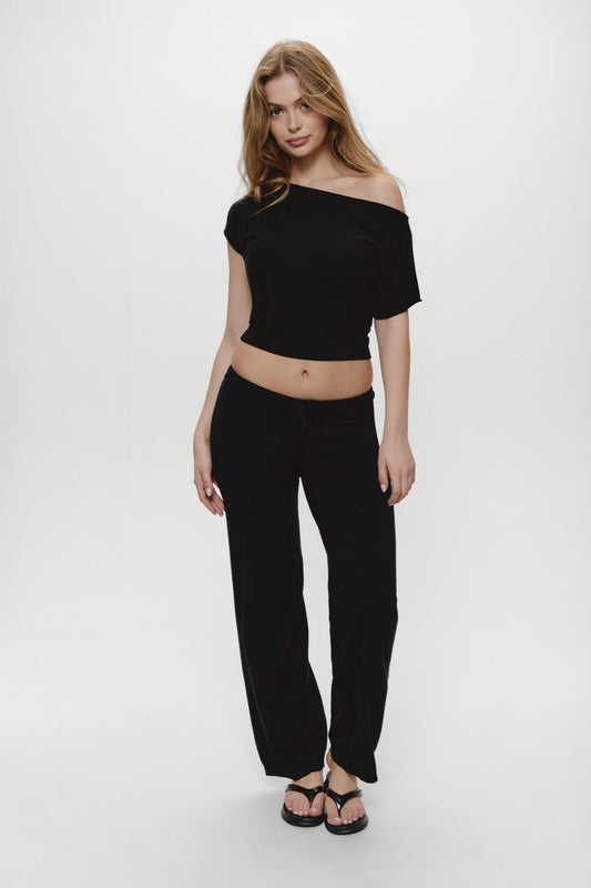 Mellow Knit Pants - Black | Frankies Bikinis
