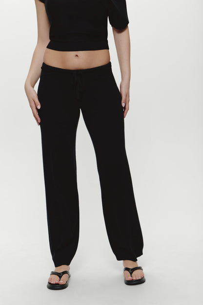Mellow Knit Pants - Black | Frankies Bikinis