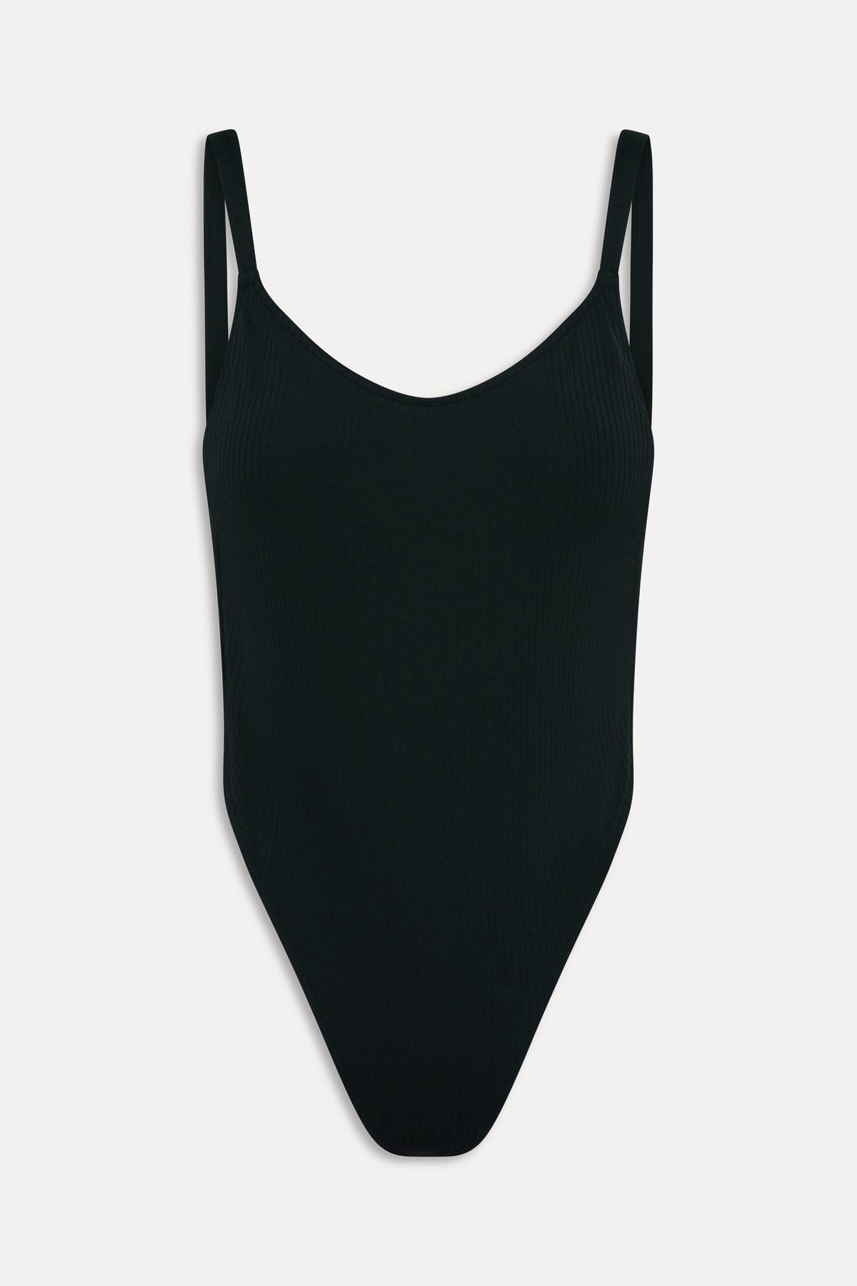 Tasha Ribbed One Piece Swimsuit - Black | Frankies Bikinis
