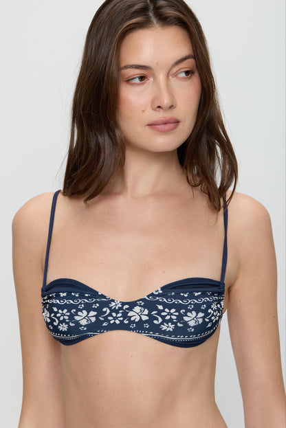 Magnolia Skimpy Bikini Top - Malibu Blue | Frankies Bikinis