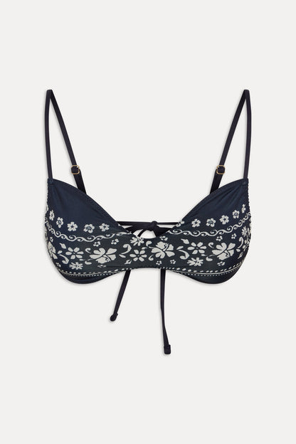 Magnolia Skimpy Bikini Top - Malibu Blue | Frankies Bikinis