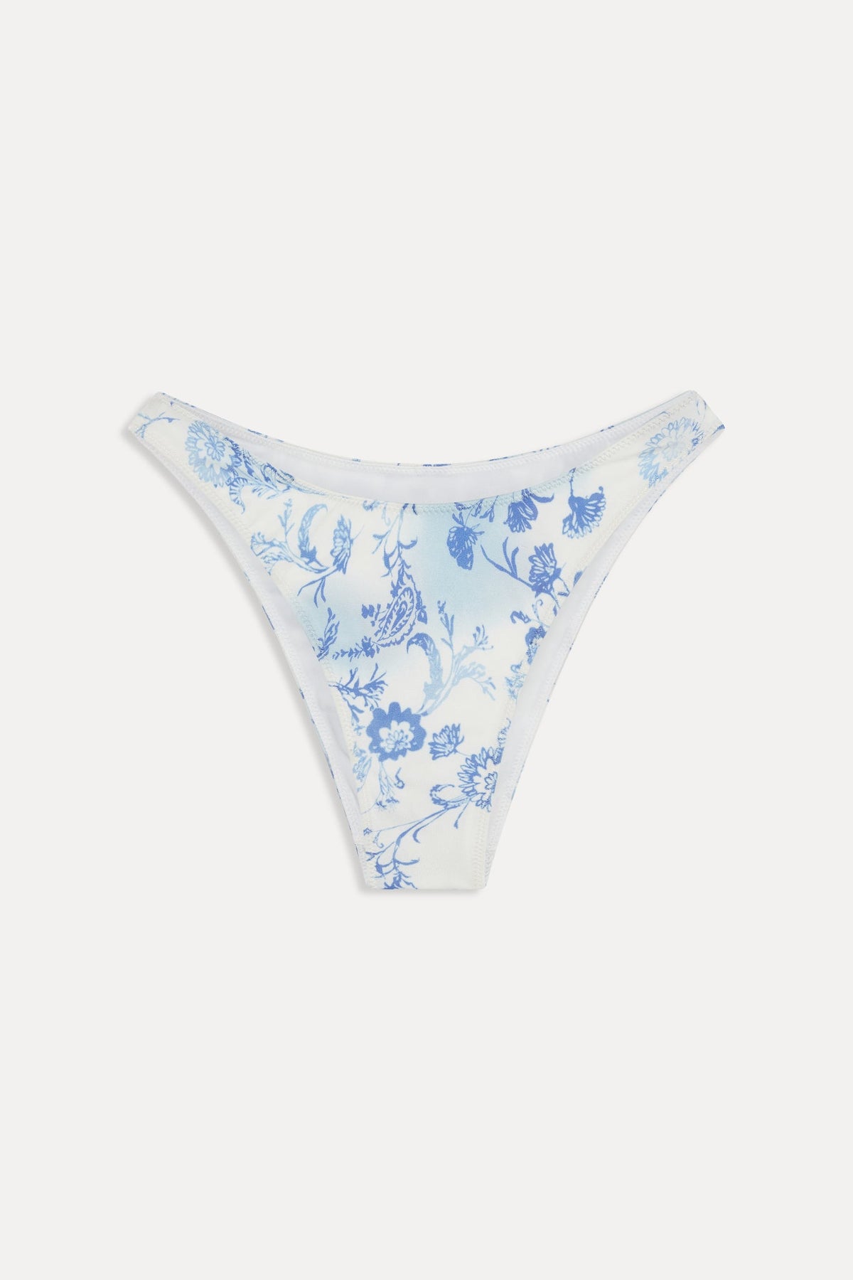 Dove Satin Bikini Bottom - Fleur de Bleu | Frankies Bikinis