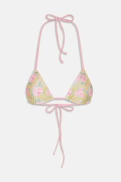 Nick Triangle Halter Bikini Top - Nymphaea | Frankies Bikinis
