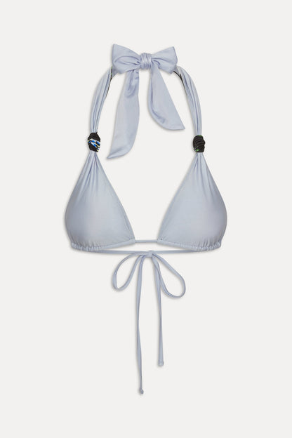 Kealy Reversible Satin Bikini Top - Bouquet | Frankies Bikinis