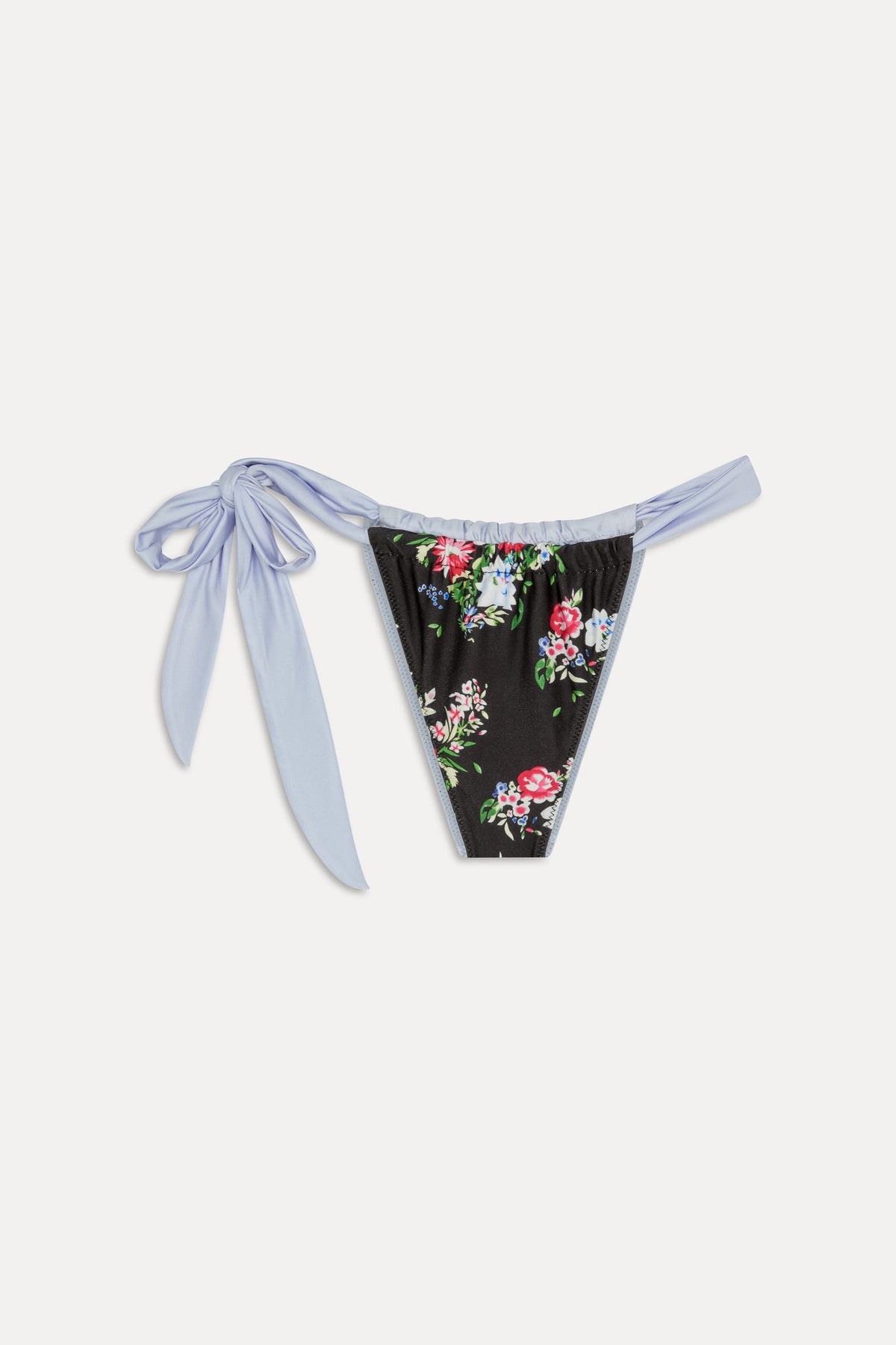 Kealy Reversible Satin Bikini Bottom - Bouquet | Frankies Bikinis