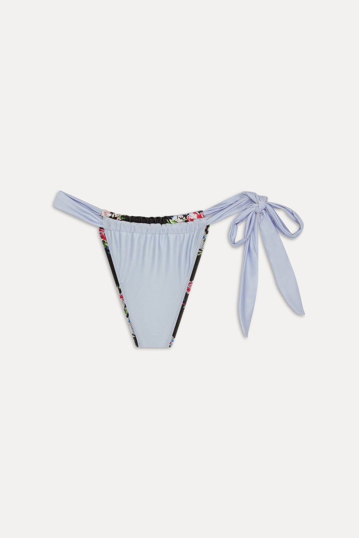 Kealy Reversible Satin Bikini Bottom - Bouquet | Frankies Bikinis
