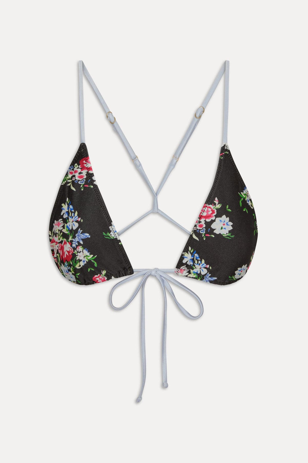 June Satin Skimpy Bikini Top - Bouquet | Frankies Bikinis