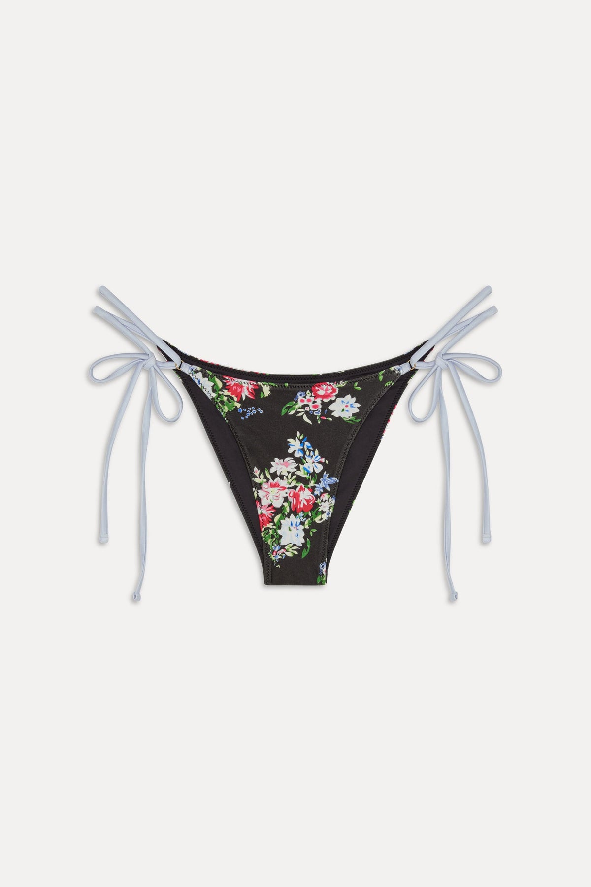 Mackenzie Satin Cheeky Bikini Bottom - Bouquet | Frankies Bikinis