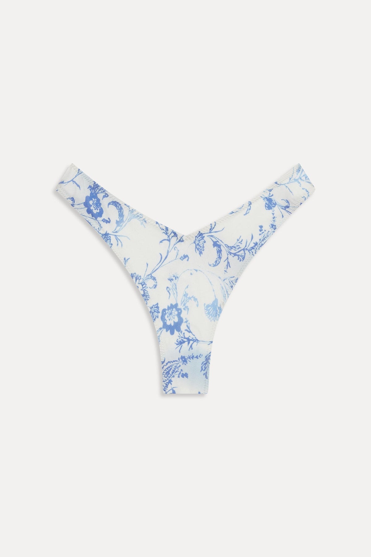 Brittany Satin Micro Bikini Bottom - Fleur de Bleu | Frankies Bikinis
