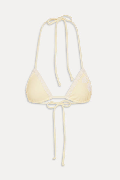 Nick Terry Triangle Bikini Top - Lemon | Frankies Bikinis