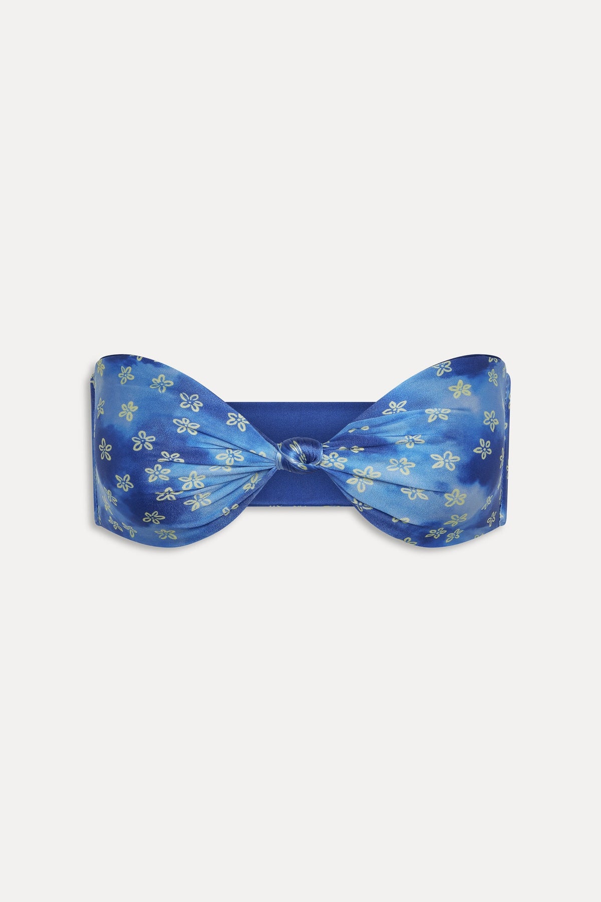 Gigi Satin Bandeau Bikini Top - Cosmic Bloom | Frankies Bikinis