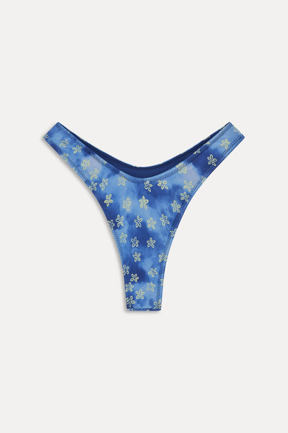 Full Moon Satin Micro Bikini Bottom - Cosmic Bloom | Frankies Bikinis