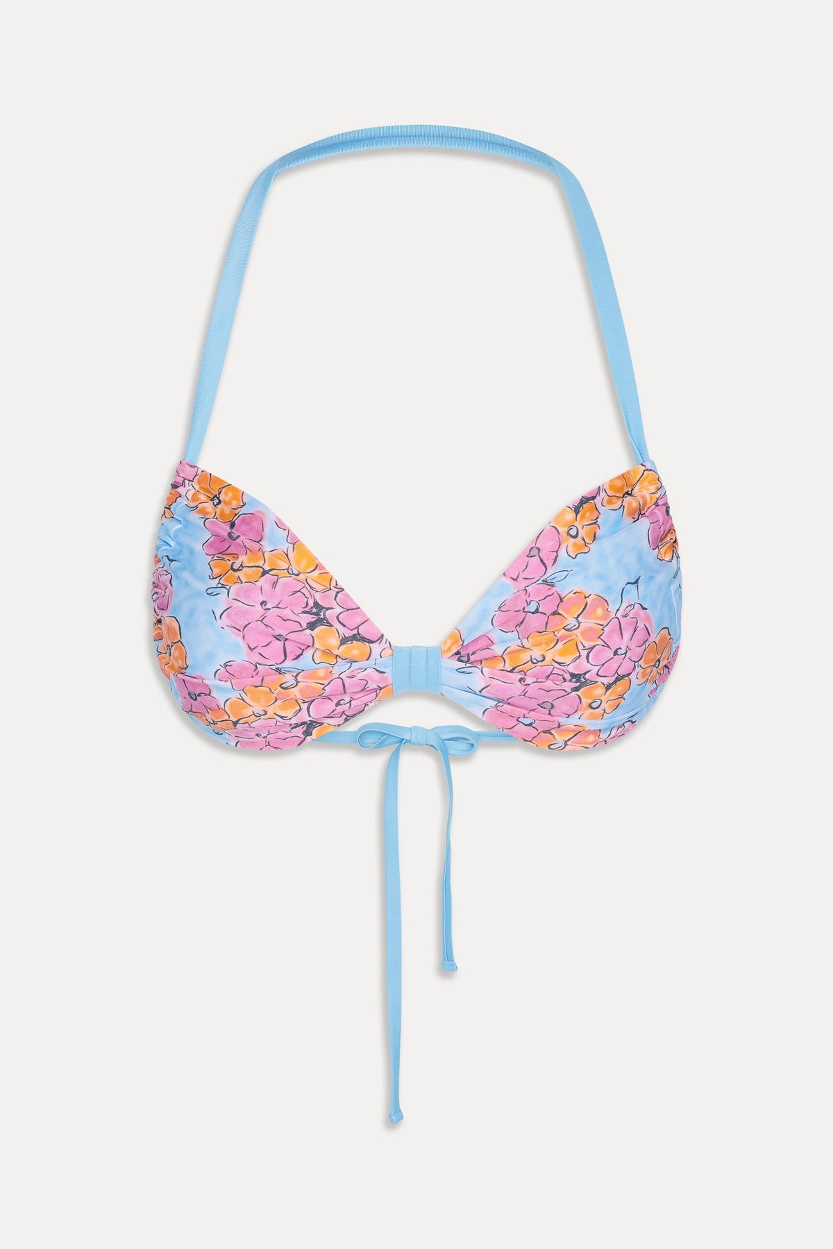 Reece Floral Halter Bikini Top - Color Me | Frankies Bikinis