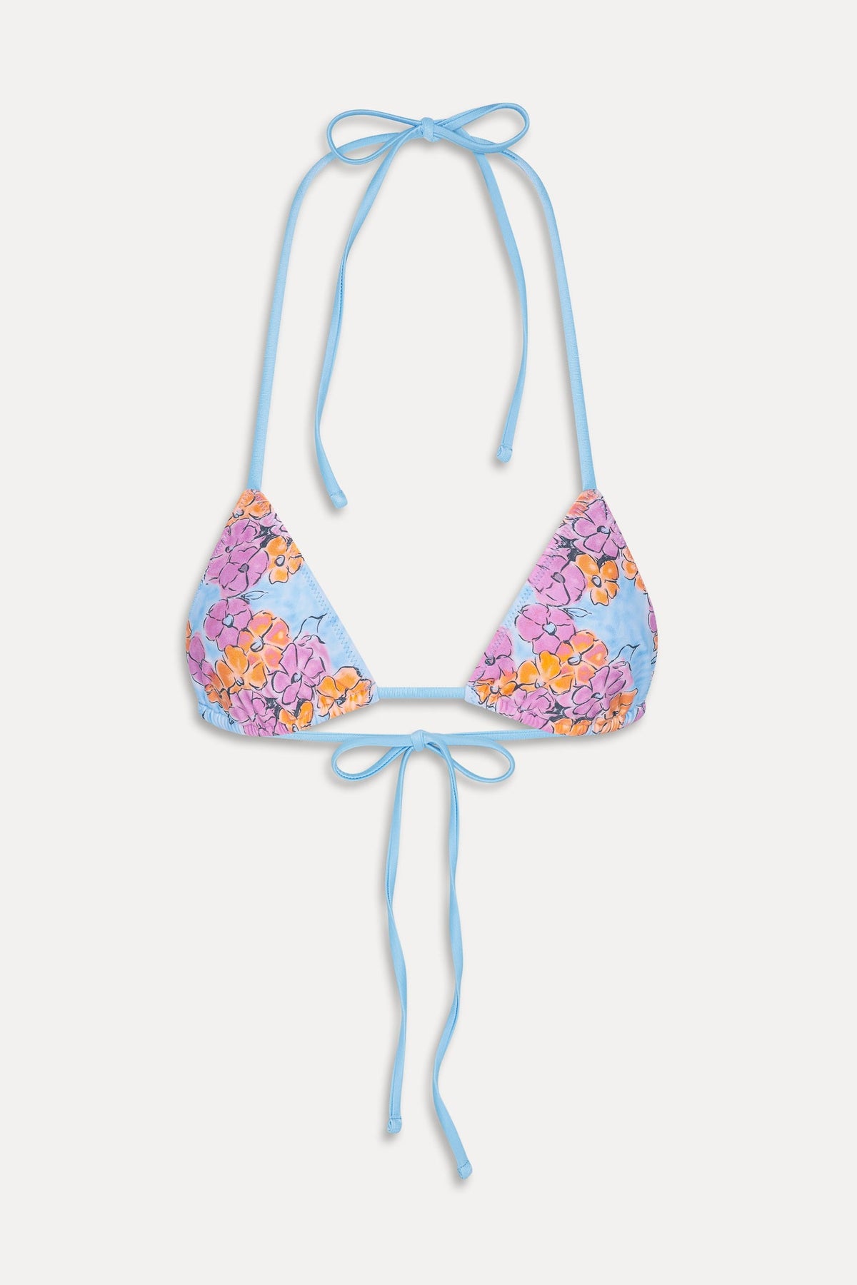 Nick Floral Triangle Bikini Top - Color Me | Frankies Bikinis
