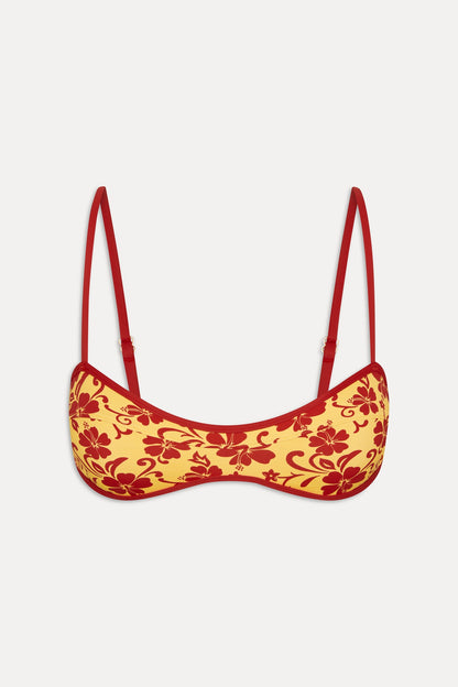 Lane Skimpy Bandeau Bikini Top - Favorite Flower | Frankies Bikinis