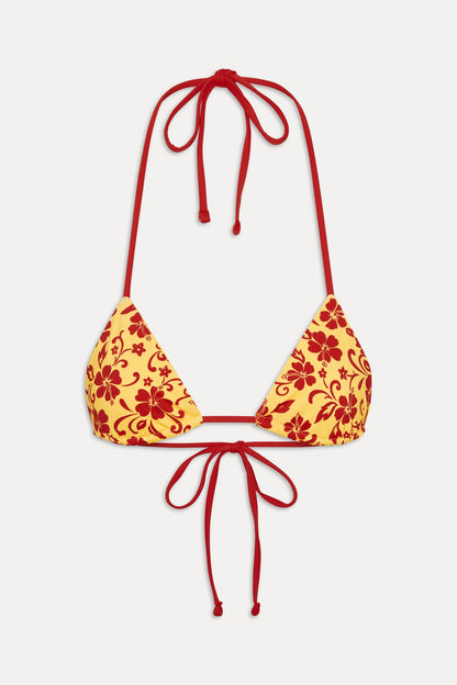 Nick Triangle Halter Bikini Top - Favorite Flower | Frankies Bikinis