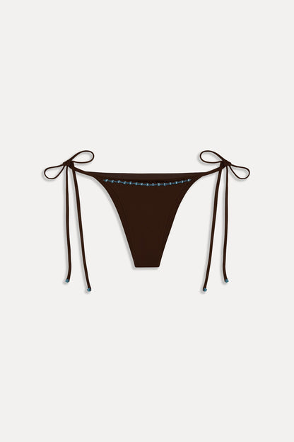 Mackenzie Cheeky Beaded Bikini Bottom - Kona Flower | Frankies Bikinis