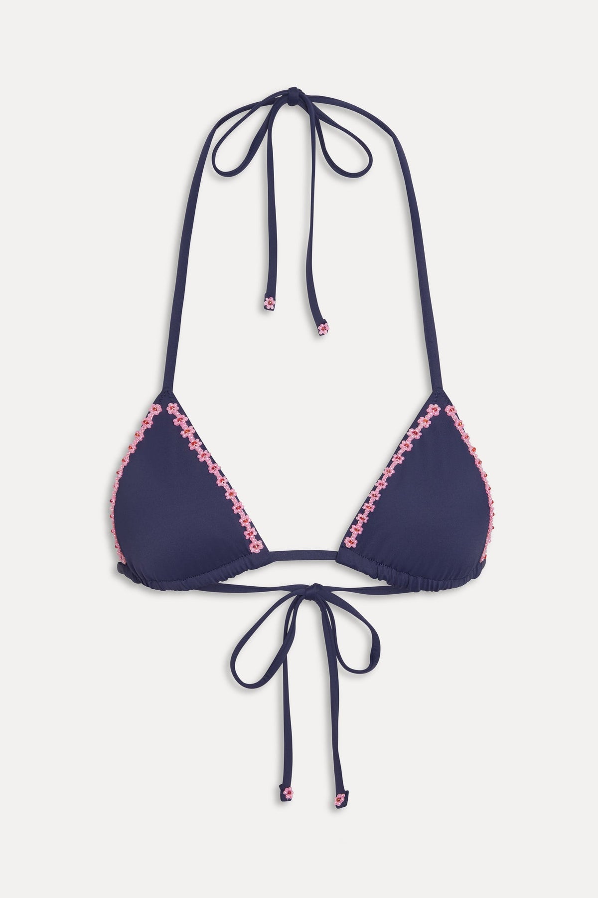 Nick String Triangle Bikini Top - Midnight Bloom | Frankies Bikinis