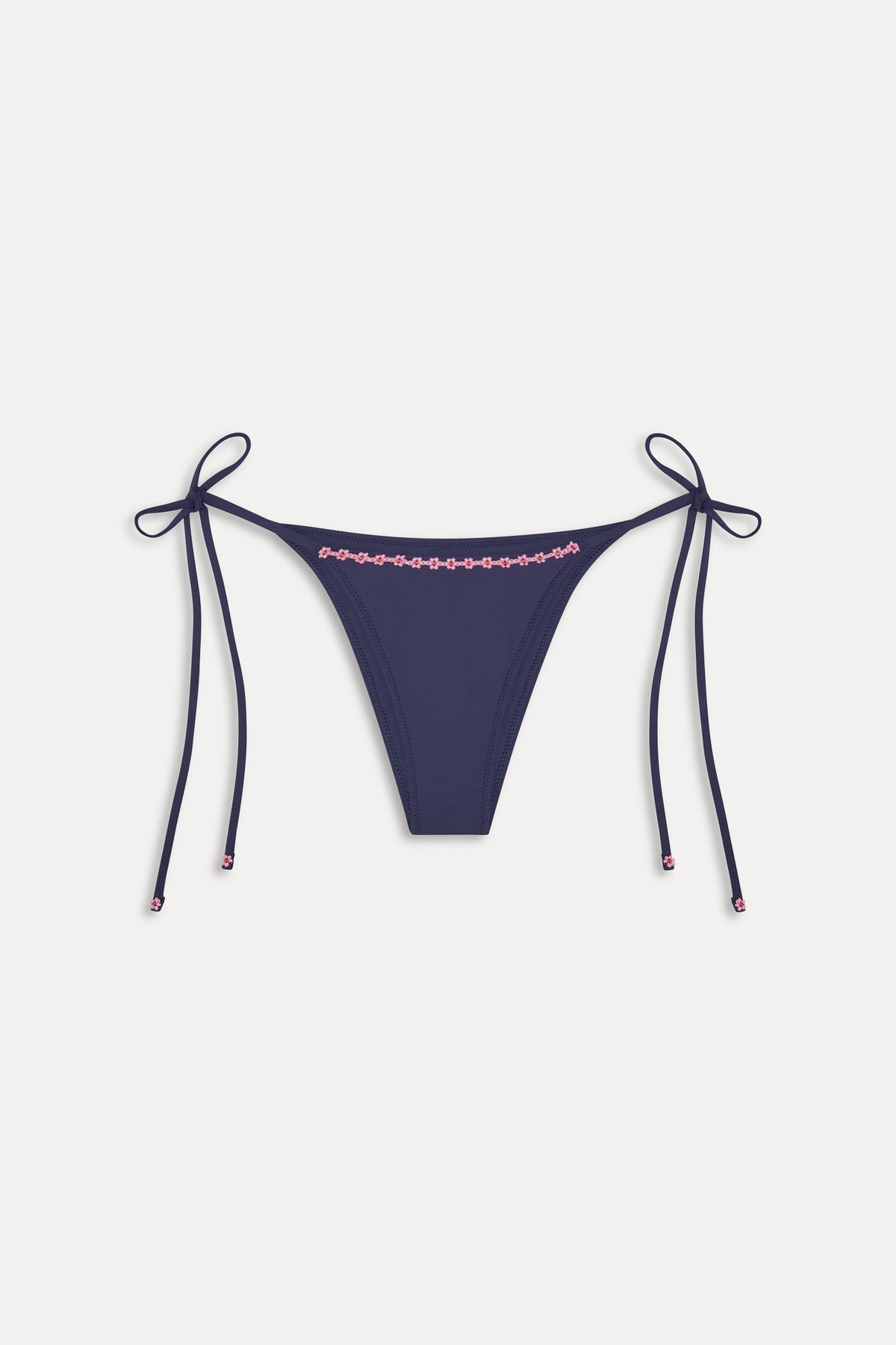 Mackenzie Cheeky String Bikini Bottom - Midnight Bloom | Frankies Bikinis