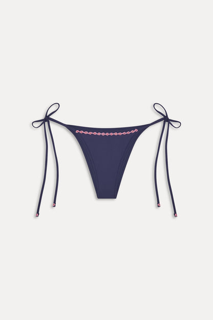 Mackenzie Cheeky String Bikini Bottom - Midnight Bloom | Frankies Bikinis