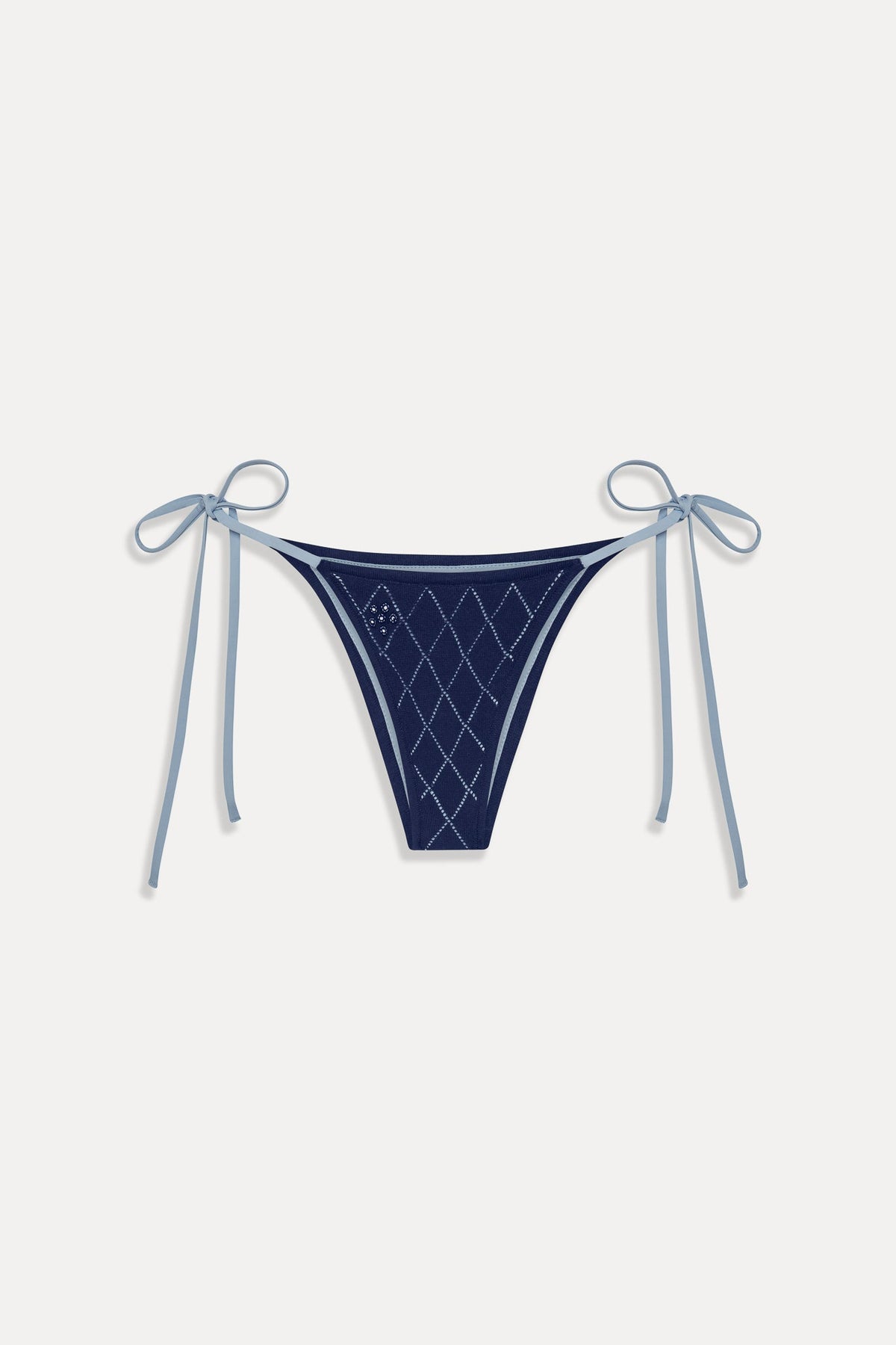 Mackenzie Cheeky String Bikini Bottom - Diamond Stitch | Frankies Bikinis