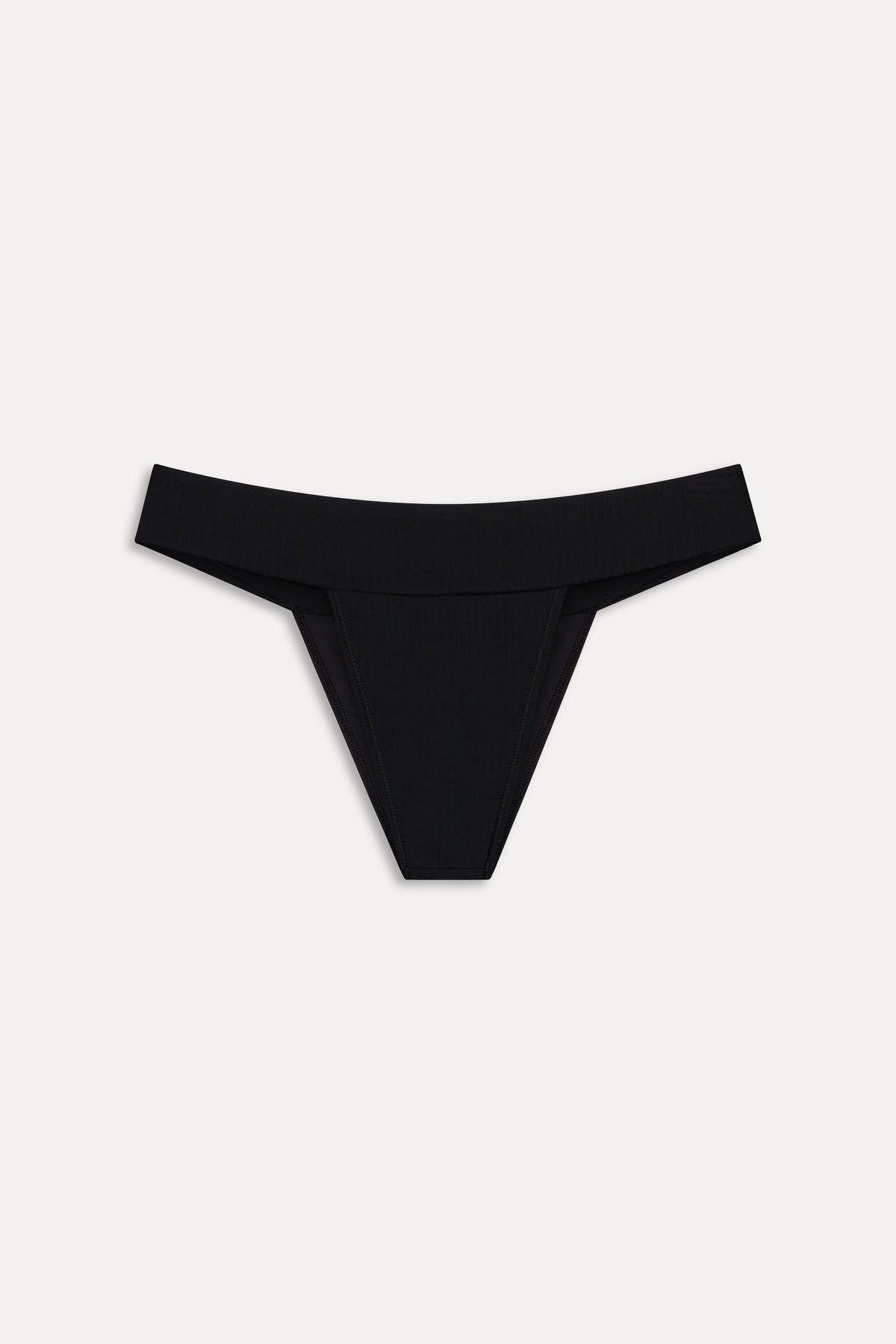 Nick Cheeky Ribbed Bikini Bottom - Black | Frankies Bikinis