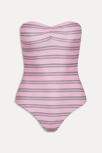 Solana Reversible One Piece Swimsuit - Pink Stripe | Frankies Bikinis