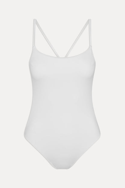 x JENNIE Lotus One Piece Swimsuit - Optic White | Frankies Bikinis