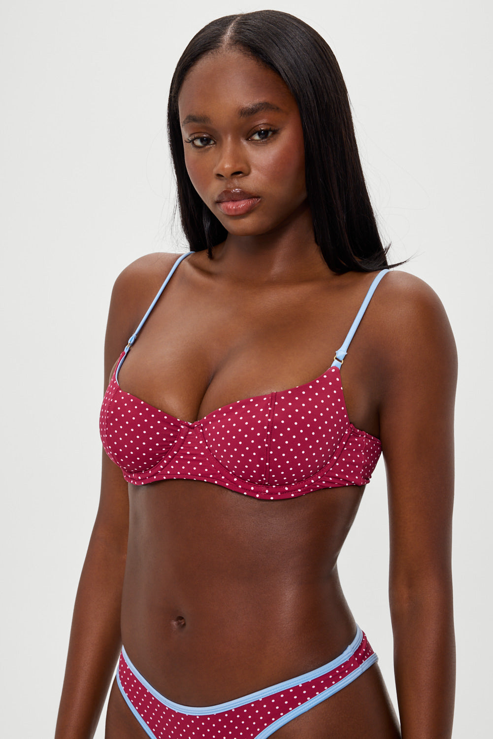 Cola Polka Dot Bikini Top - Tuscany | Frankies Bikinis