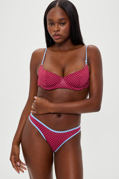 Cola Polka Dot Bikini Top - Tuscany | Frankies Bikinis