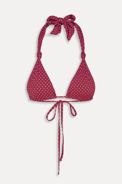 Kealy Polka Dot Bikini Top - Tuscany | Frankies Bikinis