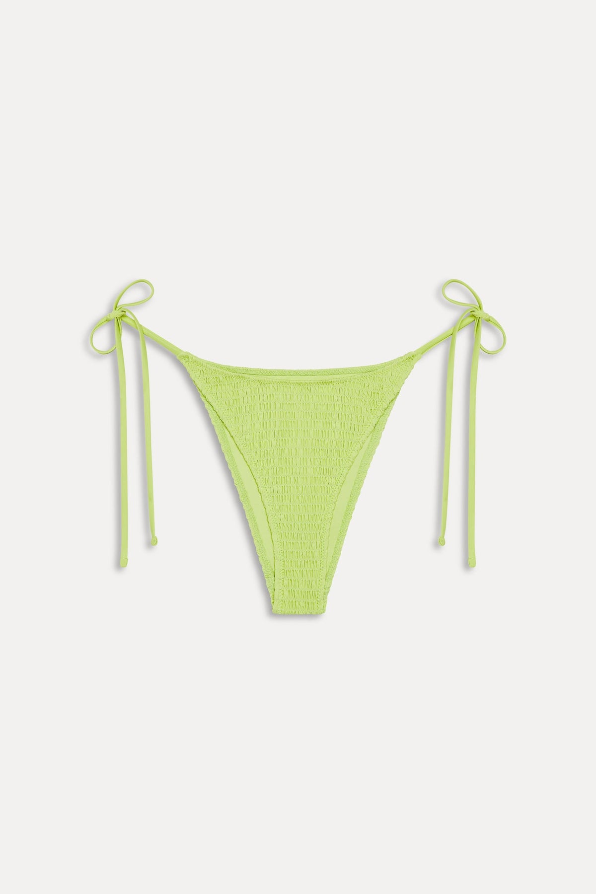 Soleil Smocked Cheeky Bikini Bottom - Sea Glass Green | Frankies Bikinis