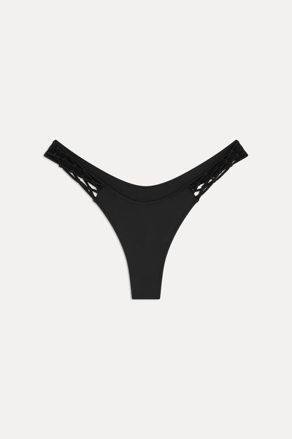 x JENNIE Encore Micro Bikini Bottom - Black | Frankies Bikinis