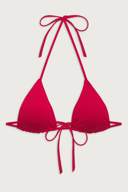 Nick String Triangle Bikini Top - True Red | Frankies Bikinis
