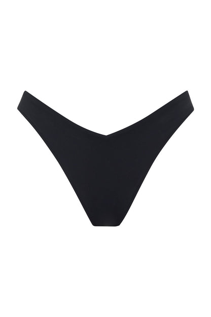 Enzo Cheeky Bikini Bottom - Black | Frankies Bikinis