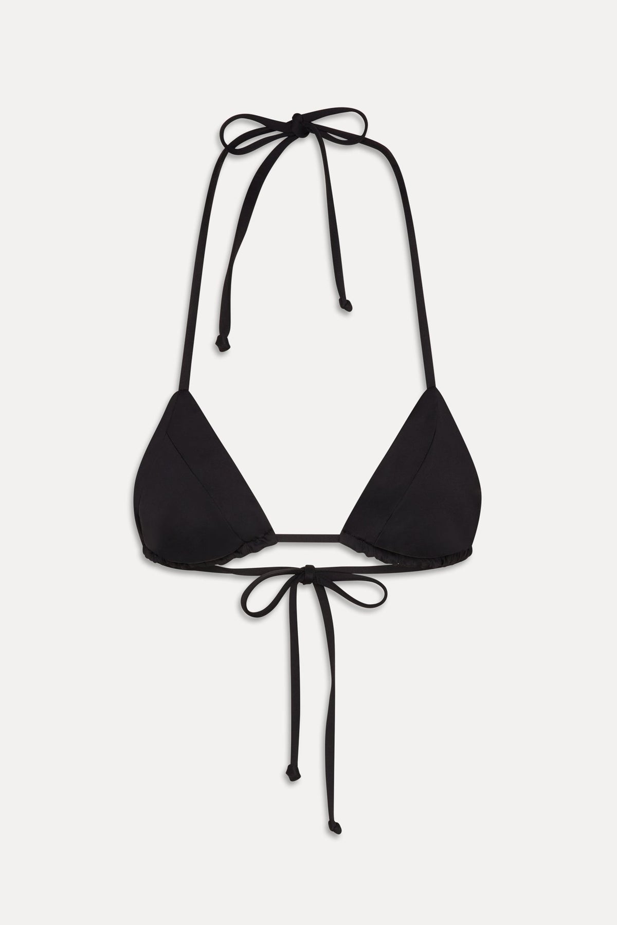 Sky Triangle Halter Bikini Top - Black | Frankies Bikinis